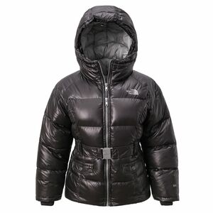 Girls The North Face Puffer Jacket Gray Hood Hoodie Size 14 16 Large 550